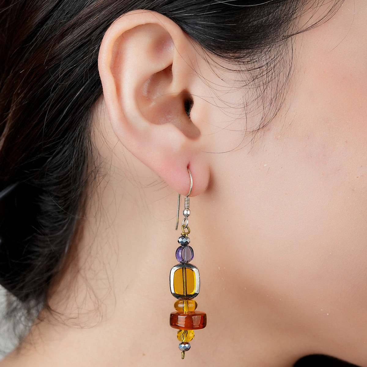 Multicolour Glass Bead Earrings