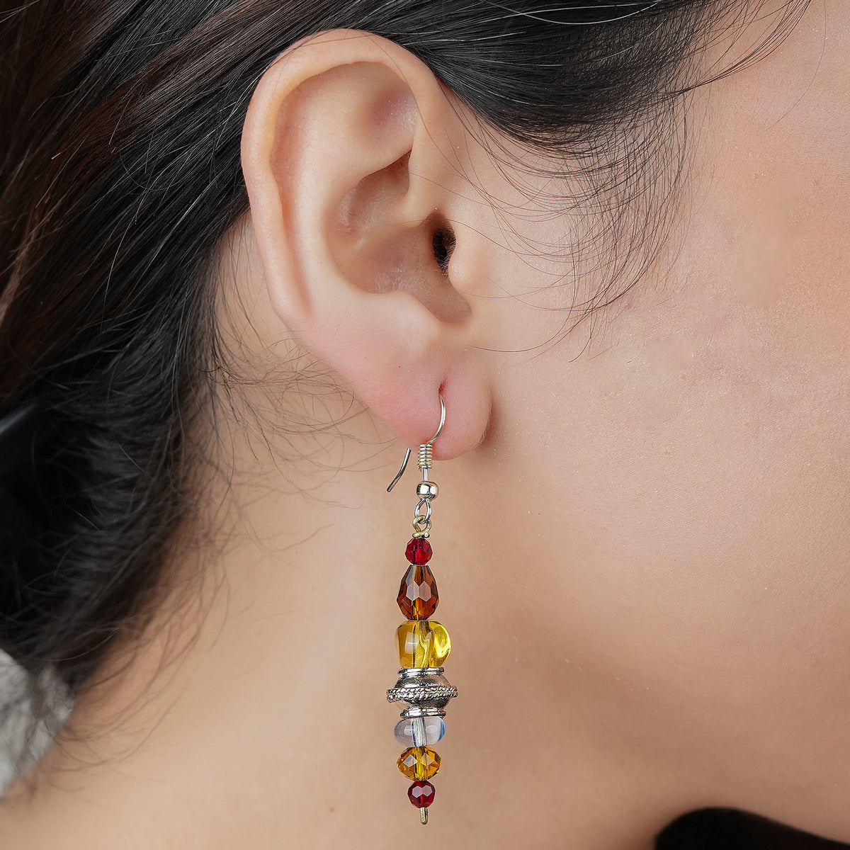Multicolour Glass Bead Earrings