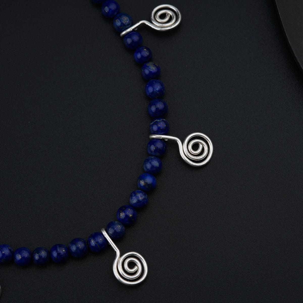 Dainty Spiral Set with Lapis stones