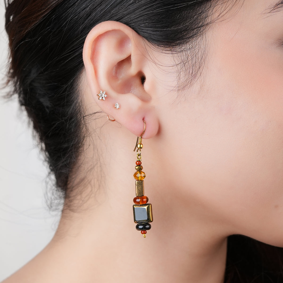 Multicolour Glass Bead Earrings