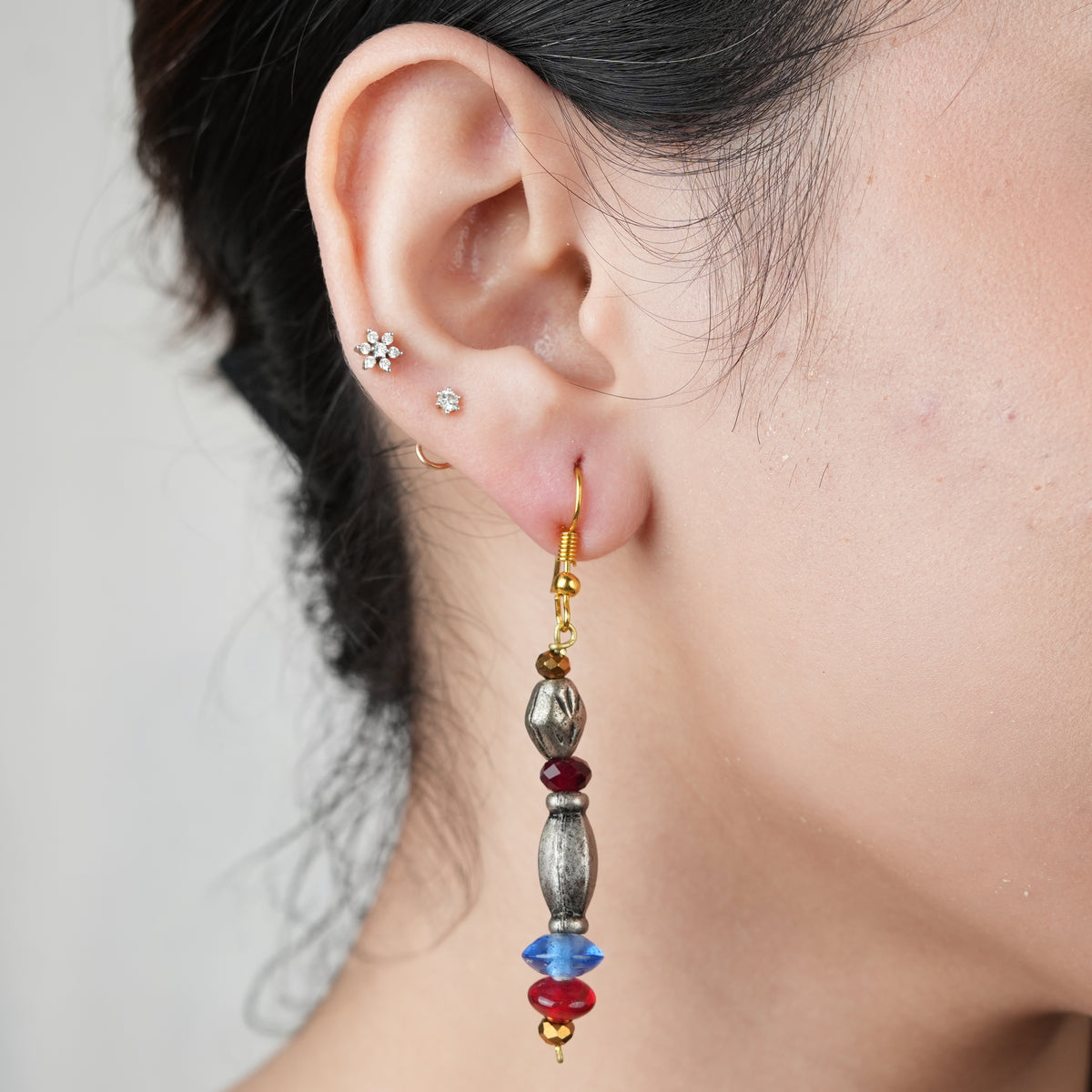 Multicolour Glass Bead Earrings