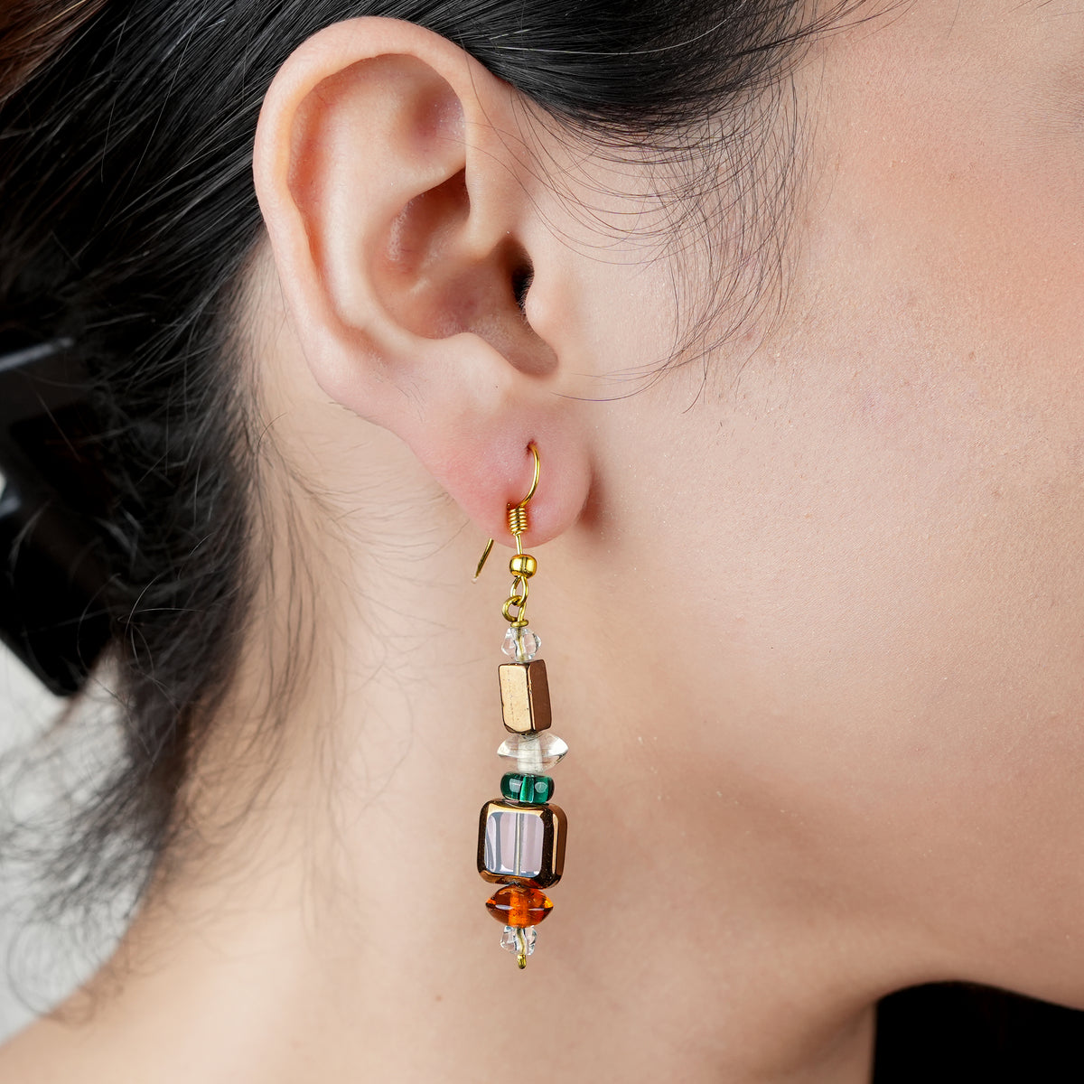 Multicolour Glass Bead Earrings