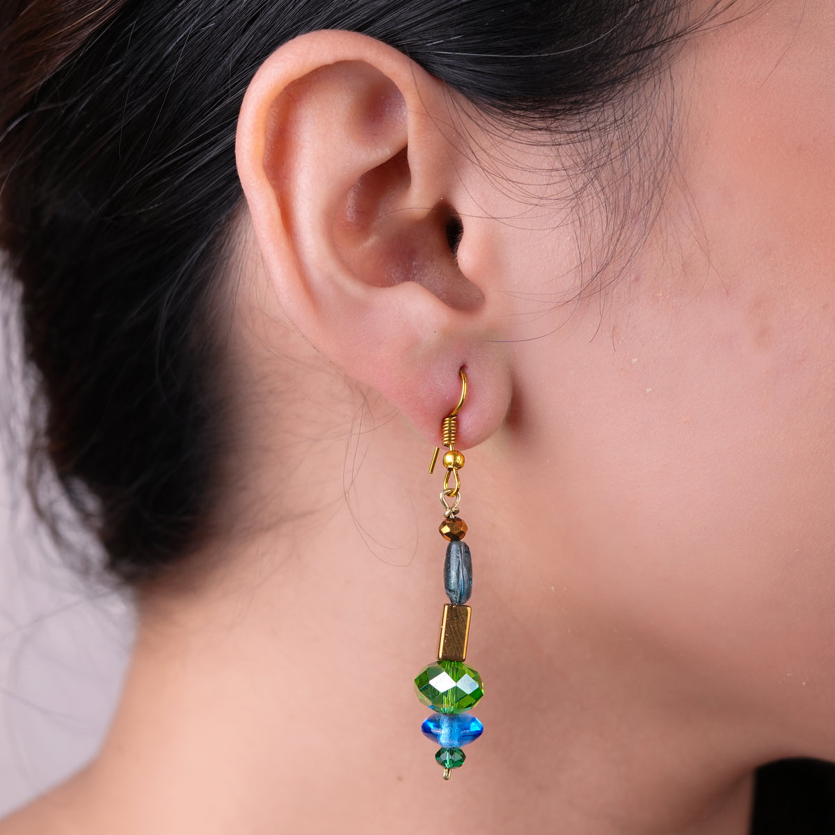 Multicolour Glass Bead Earrings