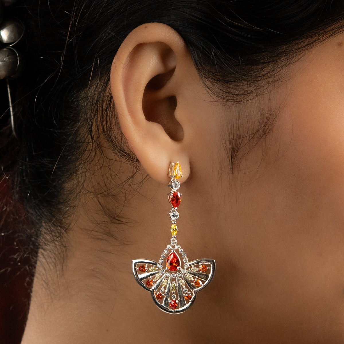 Oyster Shell Portugese Window Inspired Earring | 92.5 Sterling Siilver