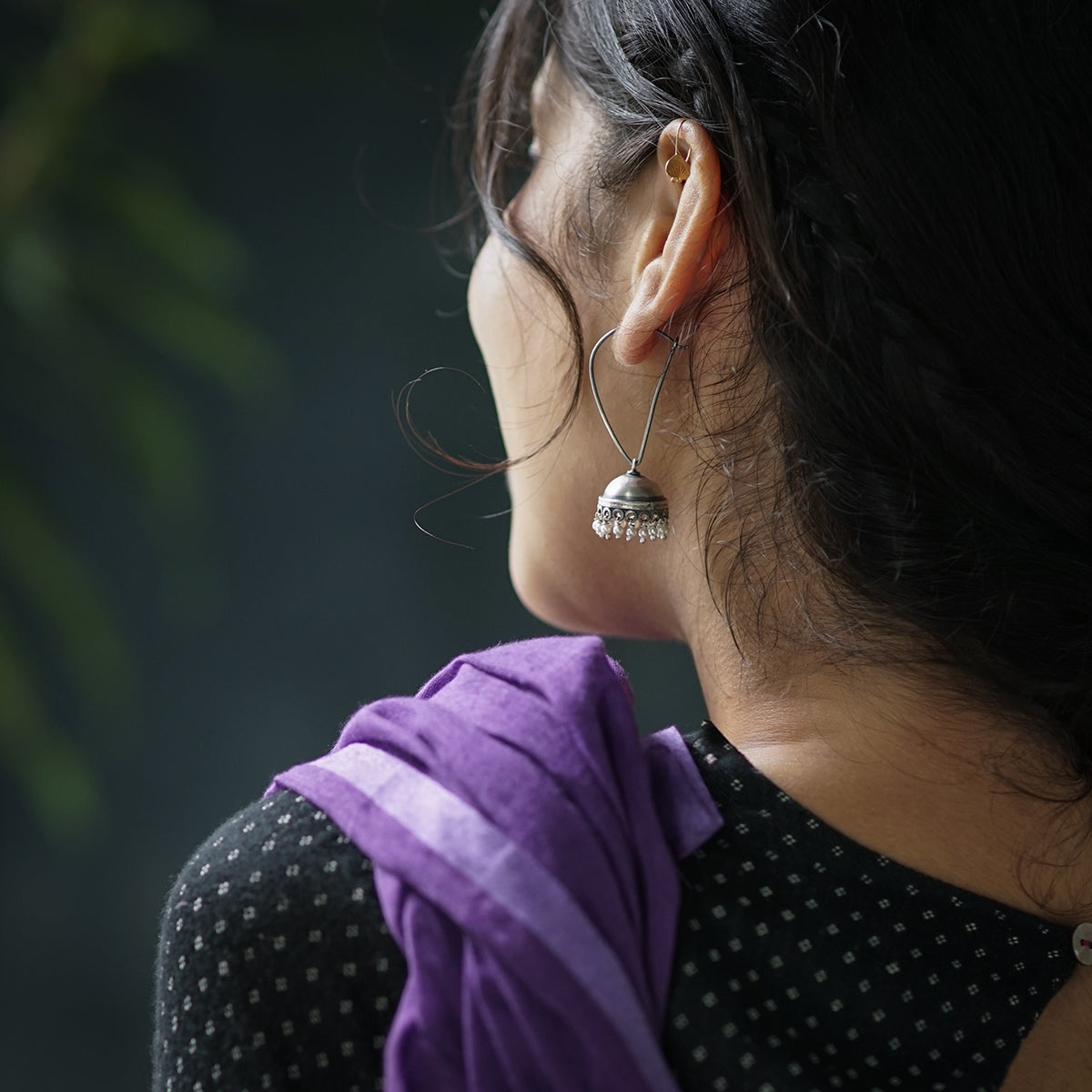 Silver Plated & Oxidised Fancy Jhumki For Women