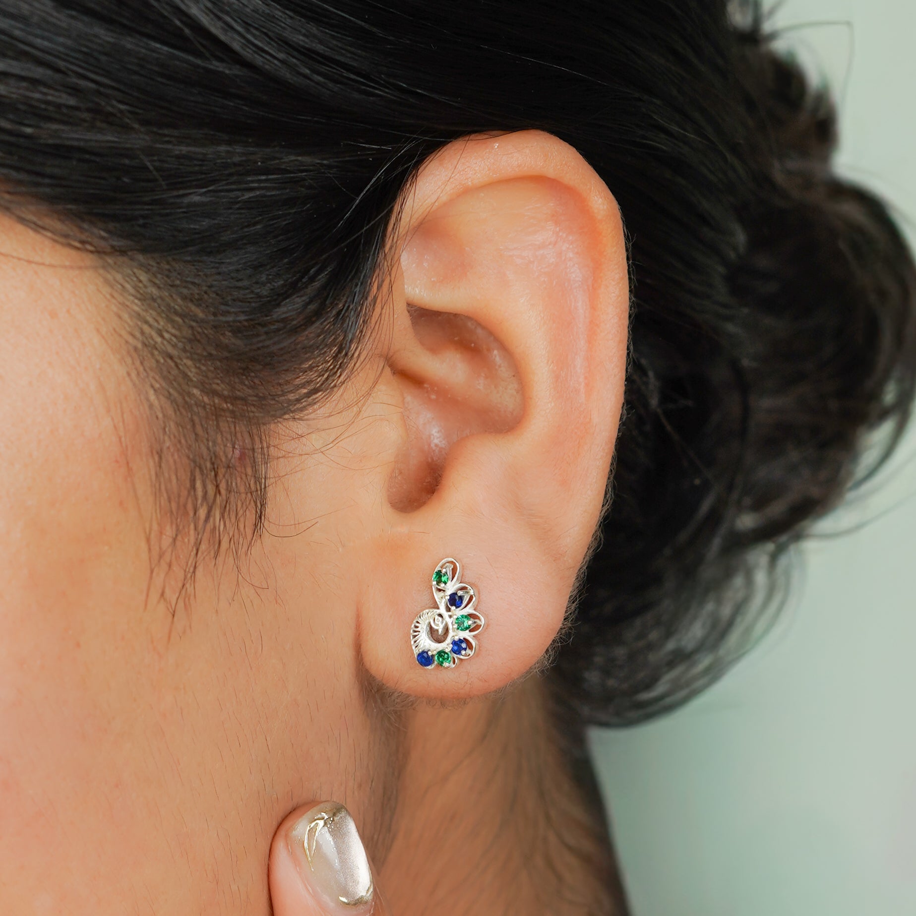 Silver CZ Multi Charm Set with Invisible Thread