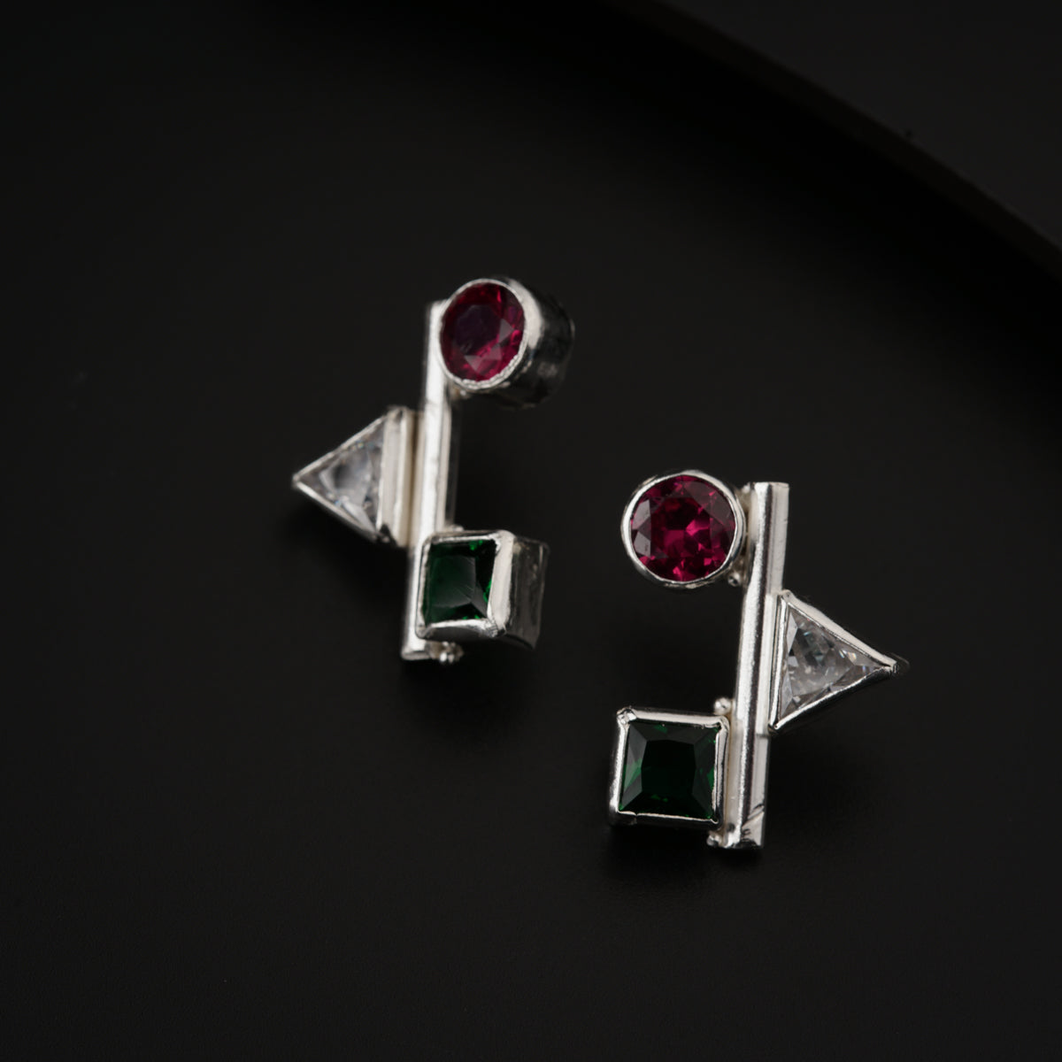 Geometric Earring | CZ | 92.5 Silver