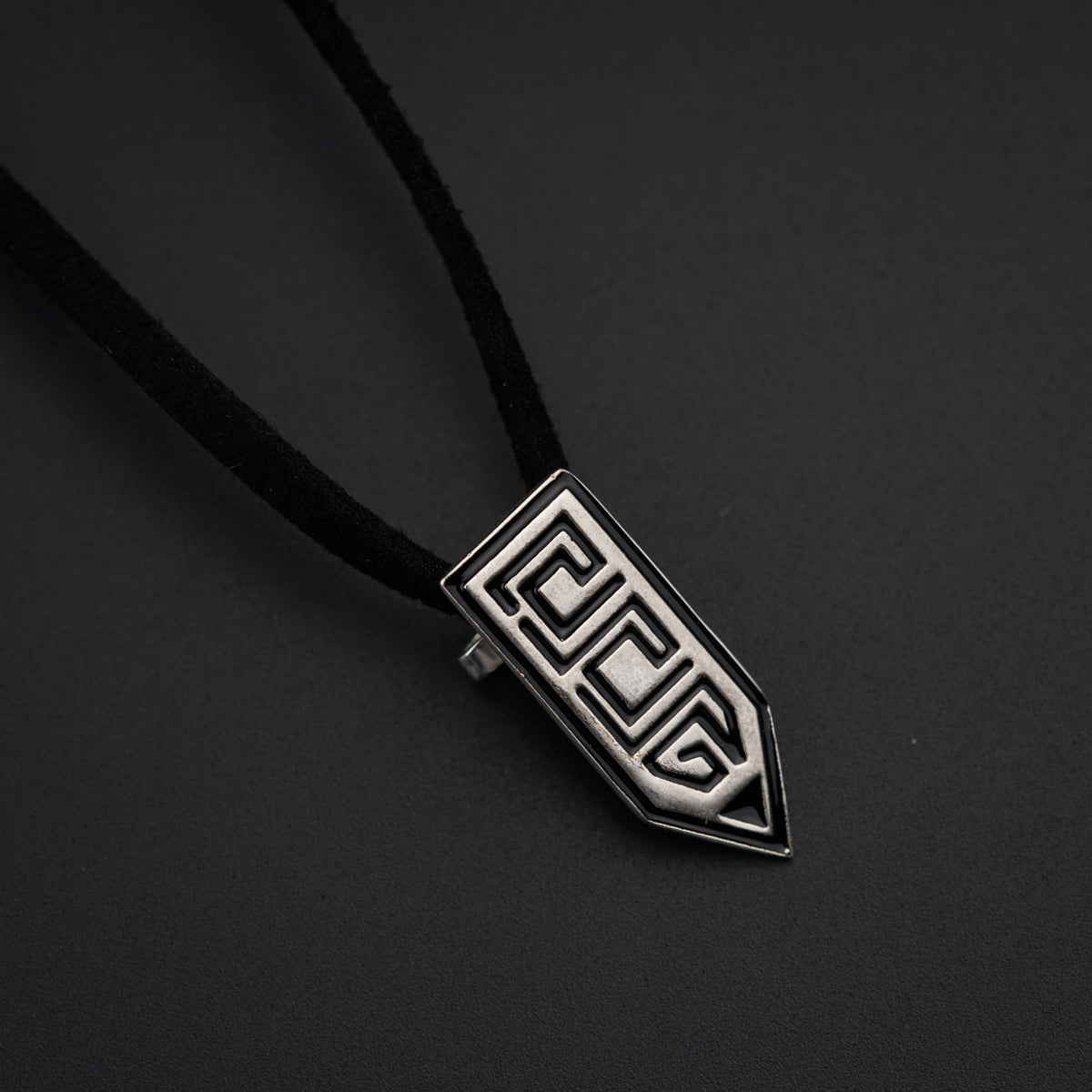 Mini Enamel Abstract Necklace for Men