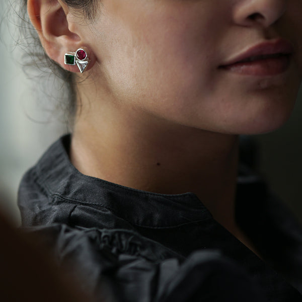 Geometric Earring | CZ | 92.5 Silver