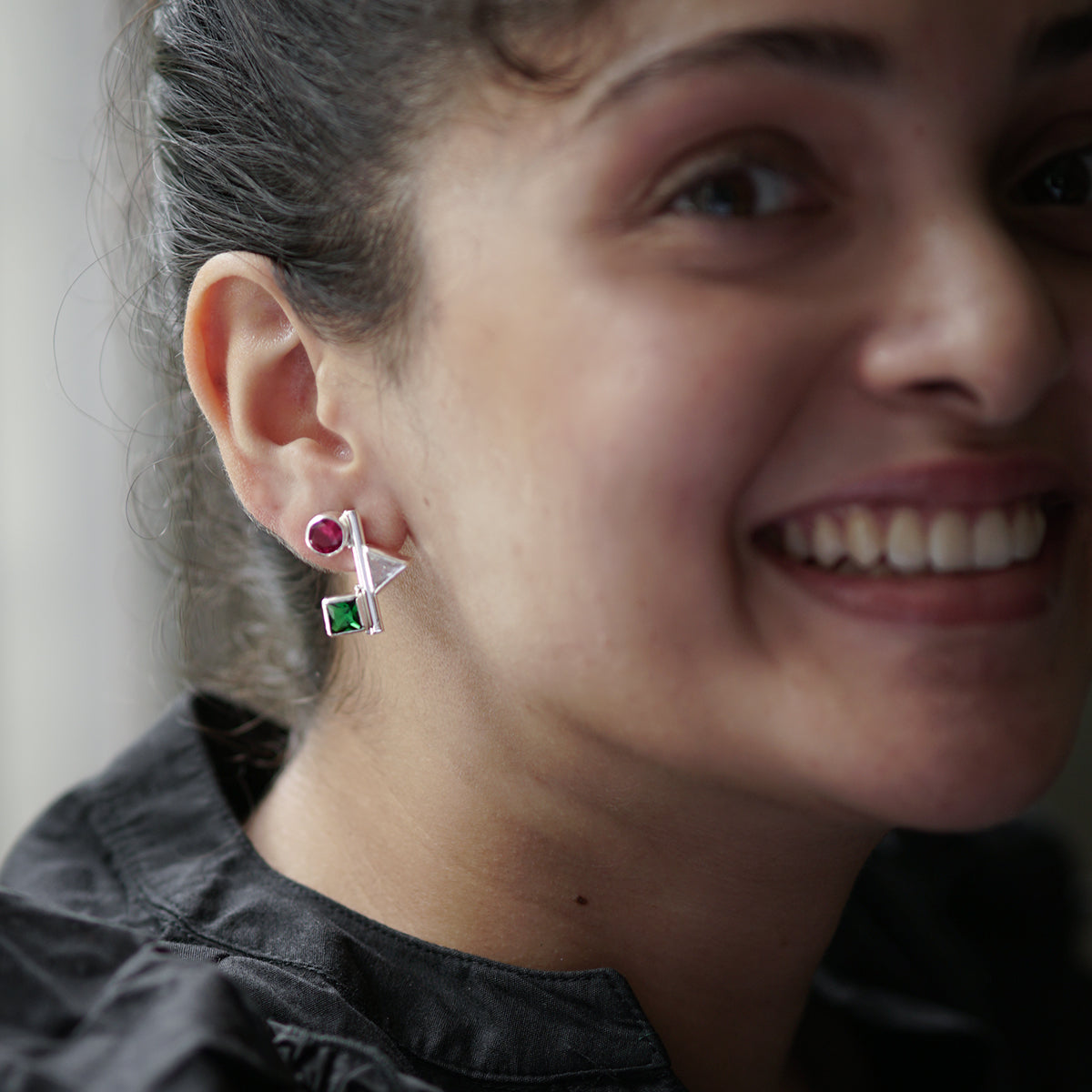Geometric Earring | CZ | 92.5 Silver