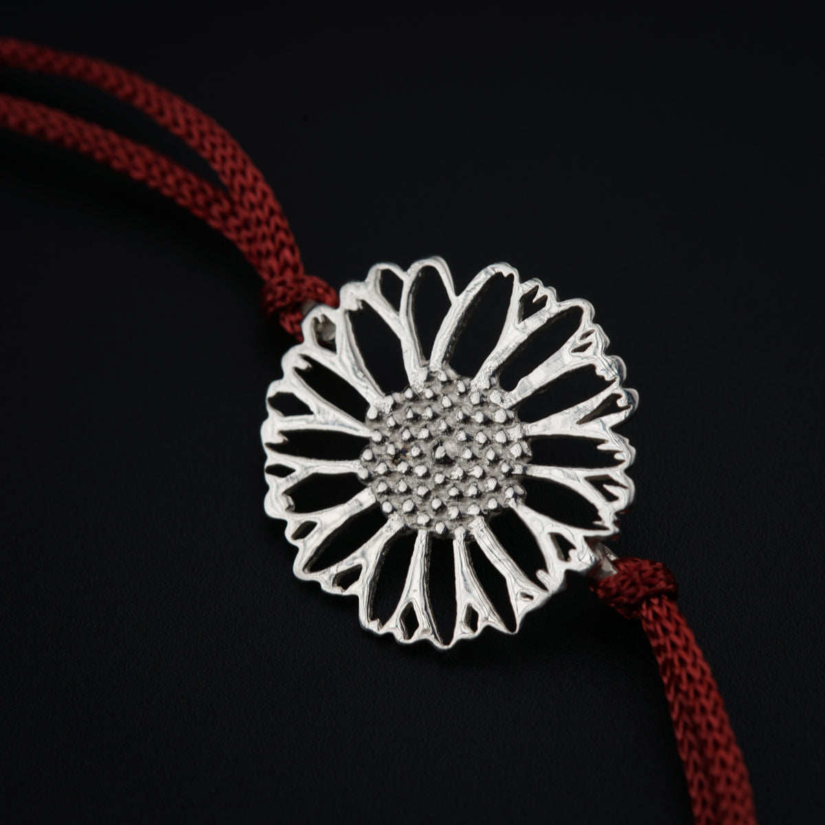 Handmade Silver Rakhi: Gulbahaar