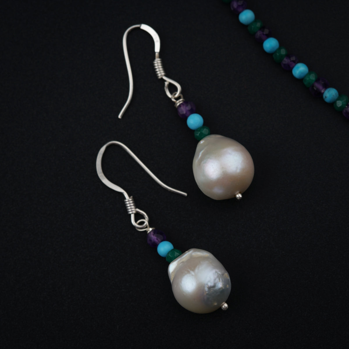 Zen Vibes Set: Amethyst, Green Jade and Turquoise Beads