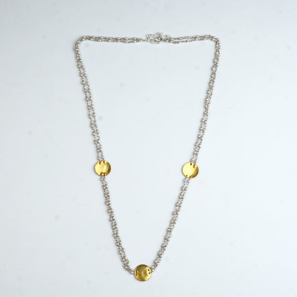 Coin Necklace with Pearl Ganthan | 22K Gold-Plated