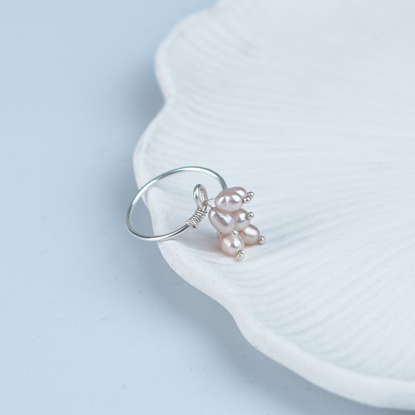 Rice Pearl Bunch Ring (Project Handmade)