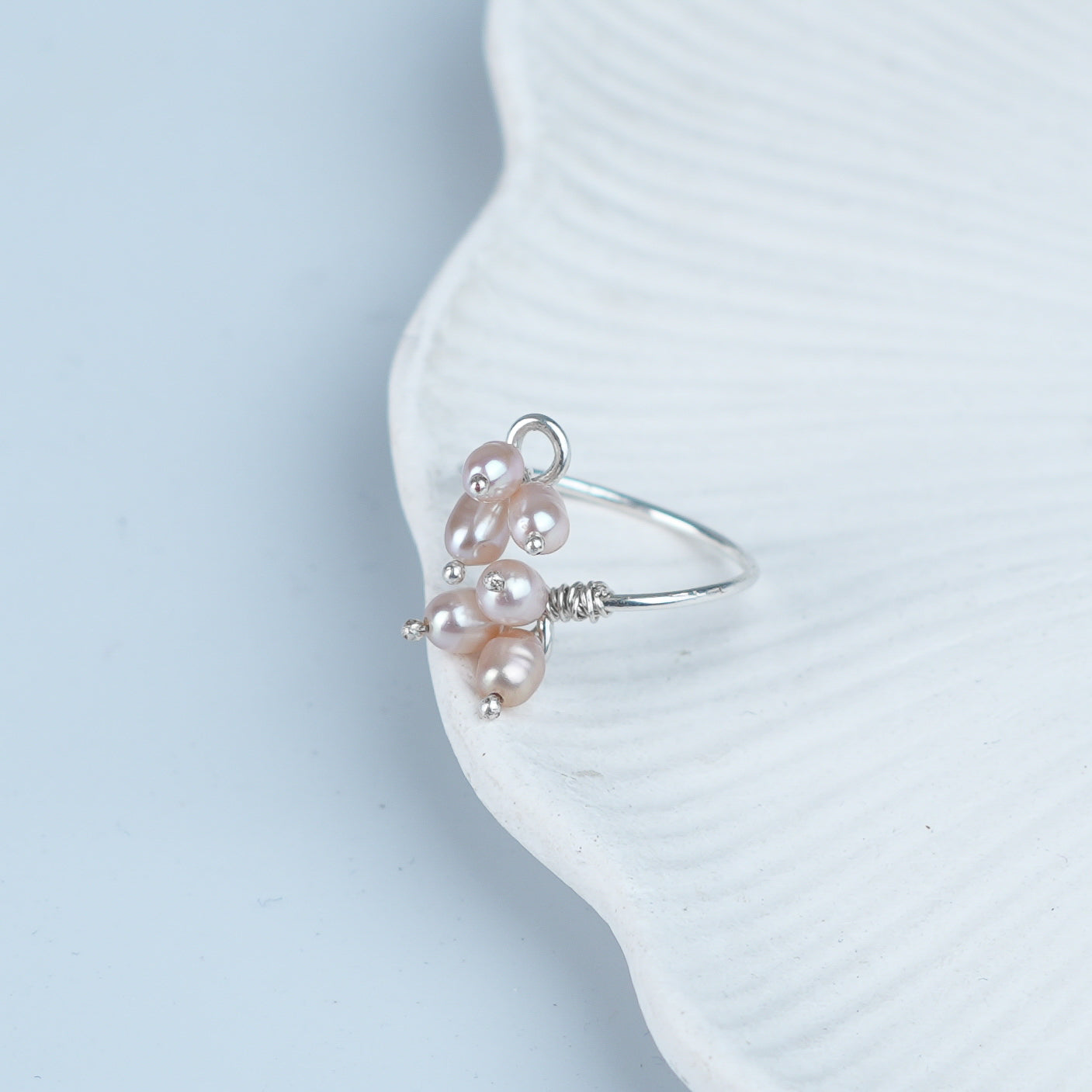 Rice Pearl Bunch Ring (Project Handmade)
