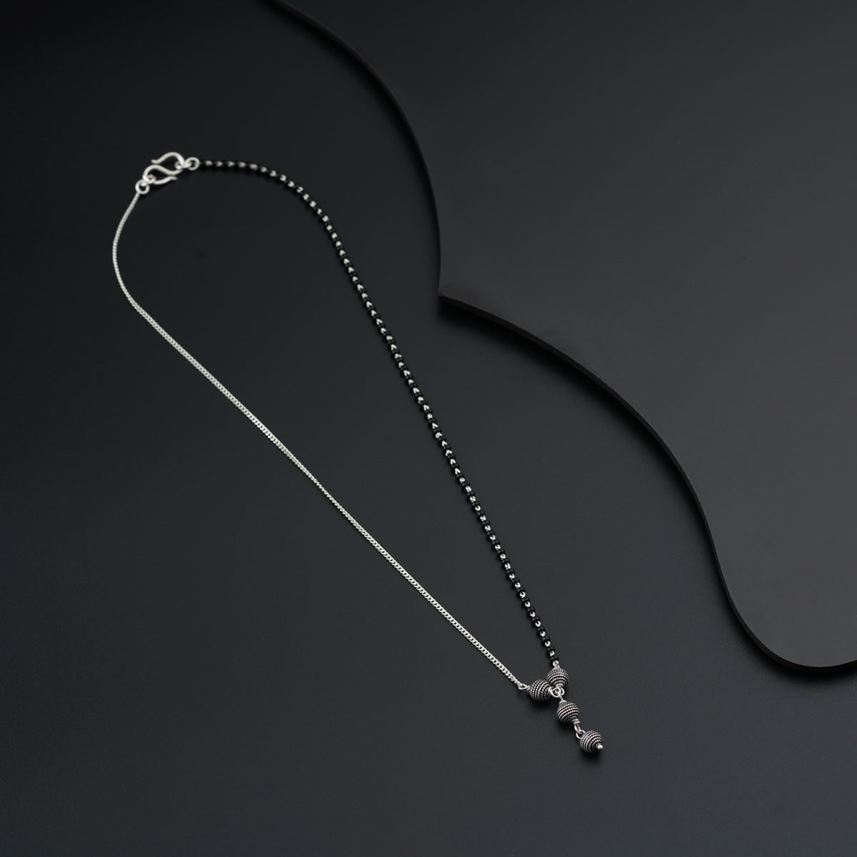 Handmade Silver Beads Mangalsutra