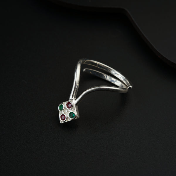 a close up of a ring on a table