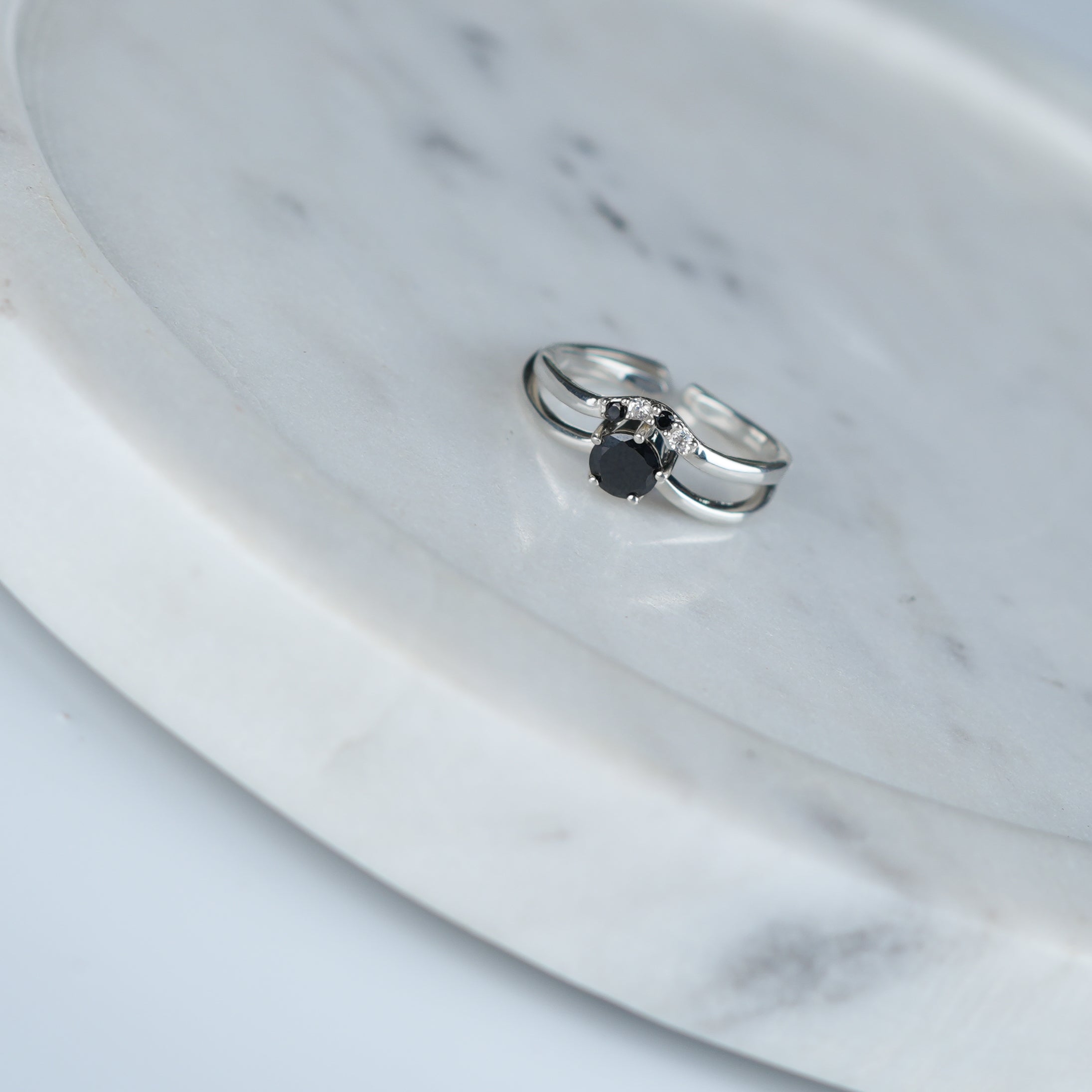 Chevron Mangalsutra Stackable Ring