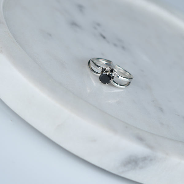 Chevron Mangalsutra Stackable Ring