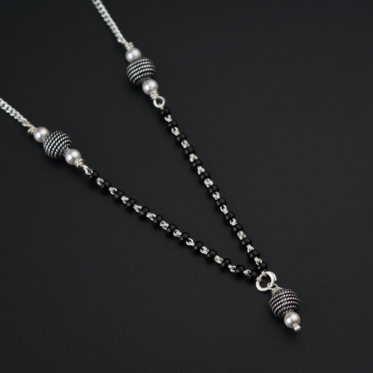 Handmade Silver Bead Mangalsutra