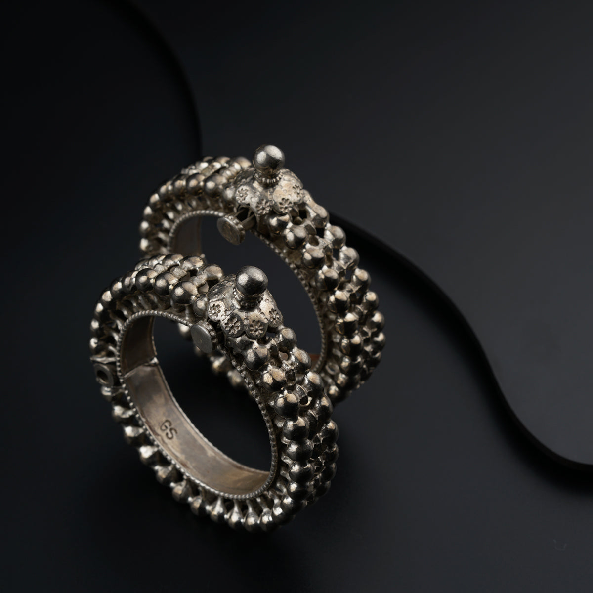 Antique Silver Bangles (Pair)