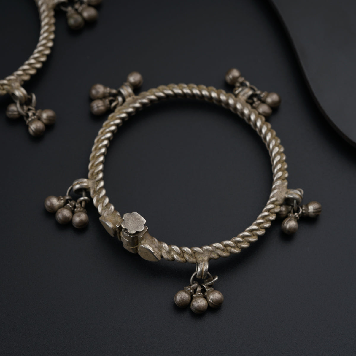 Antique Silver Bangles (Pair)