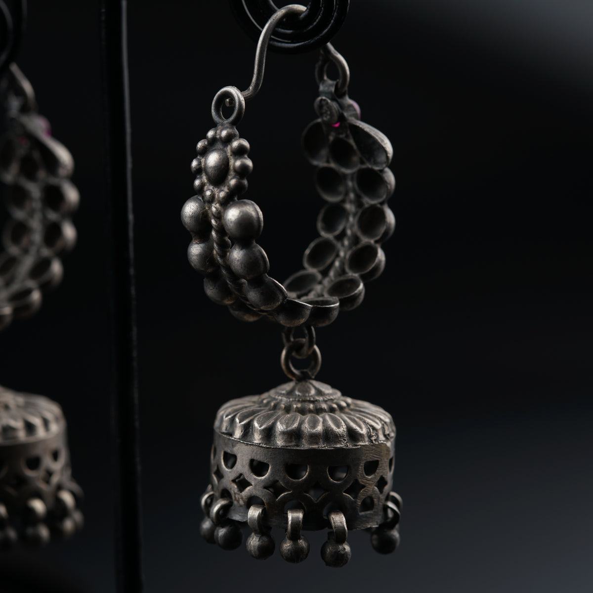 Antique Silver Jhumki
