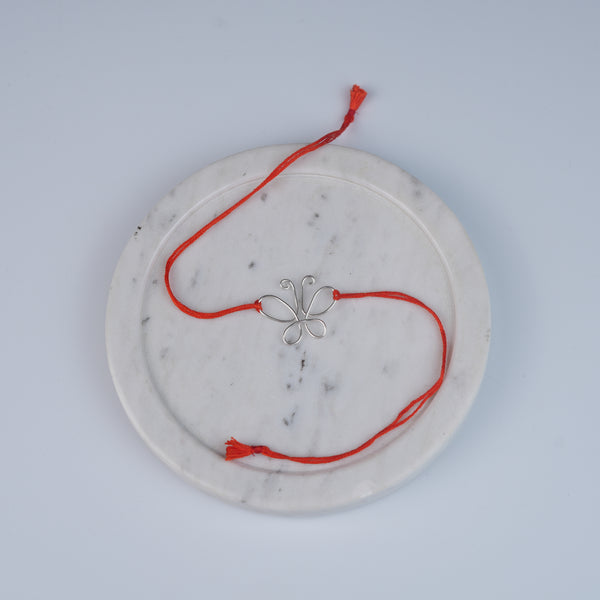 Silver Wire Bent Butterfly Rakhi (Project Handmade)