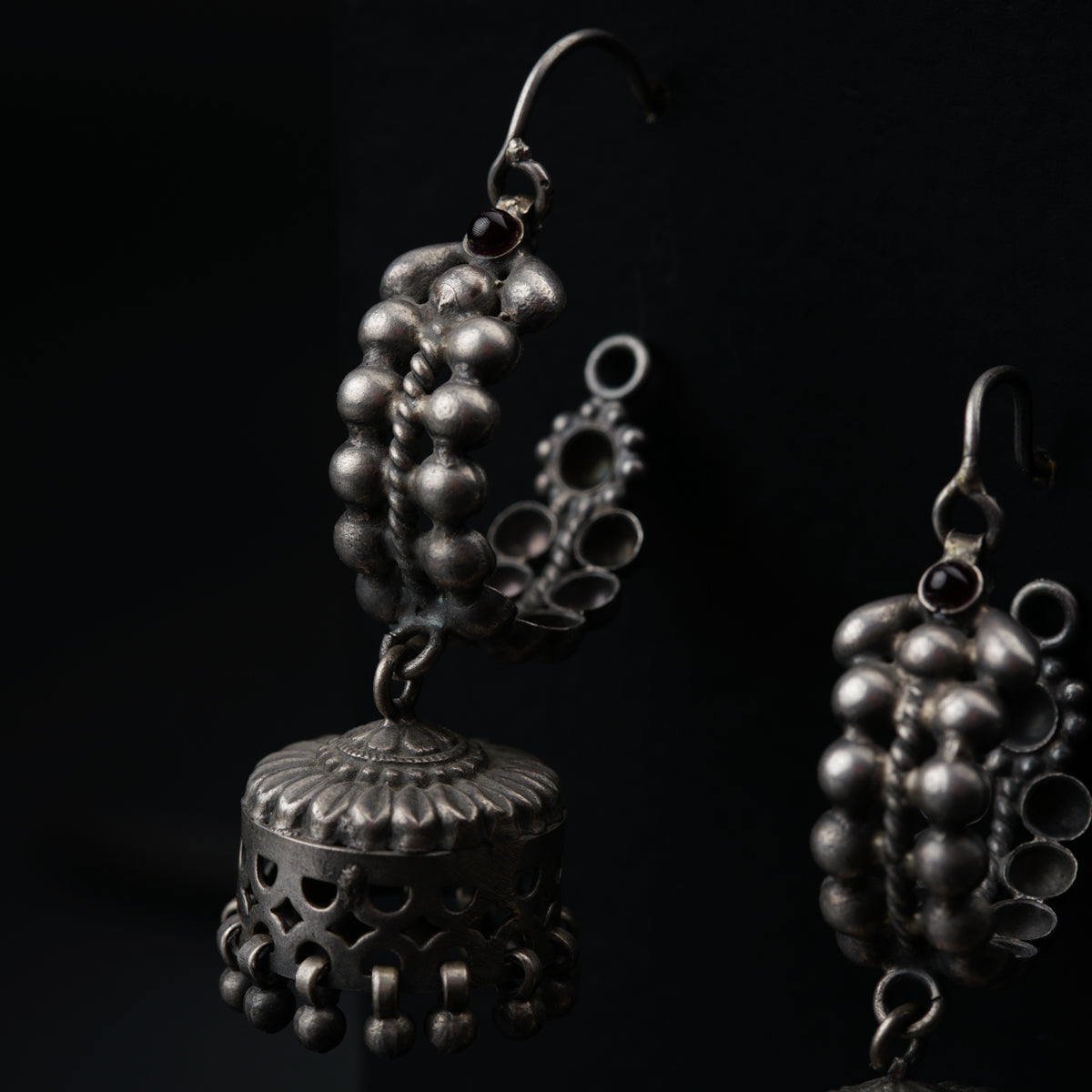 Antique Silver Jhumki