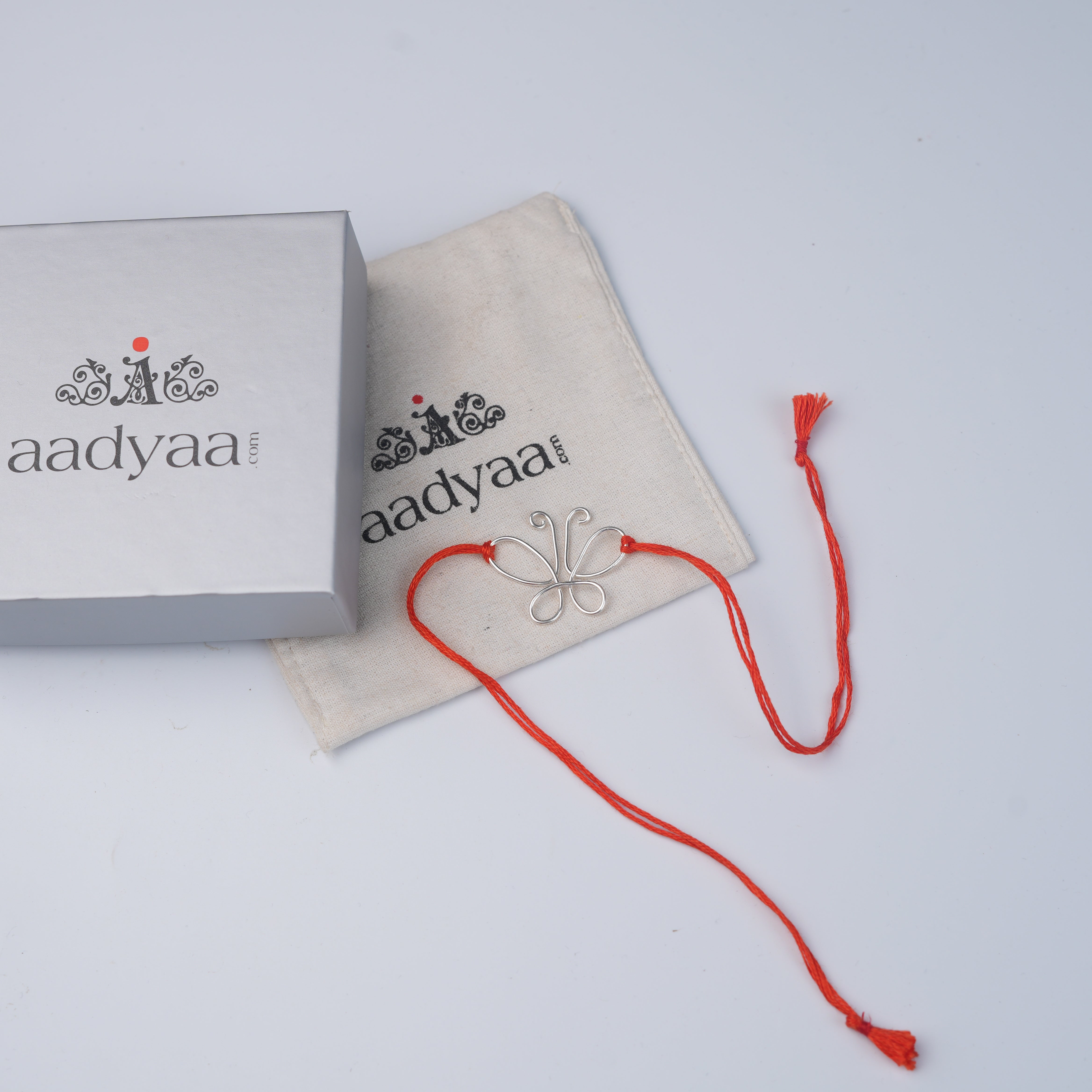 Silver Wire Bent Butterfly Rakhi (Project Handmade)