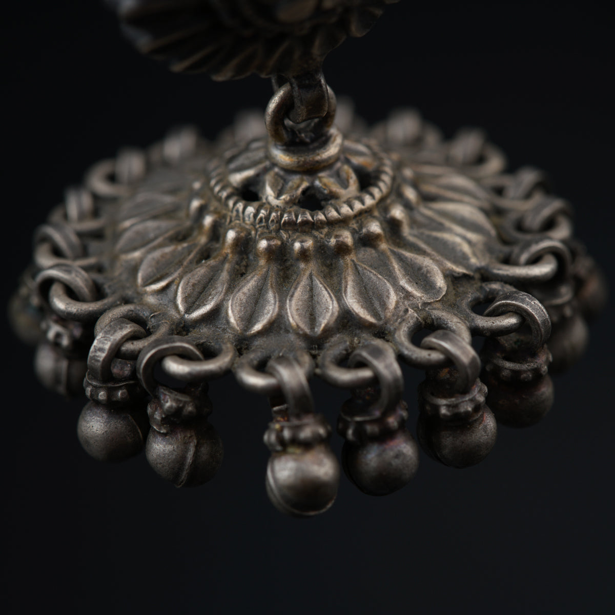 Antique Silver Jhumkis