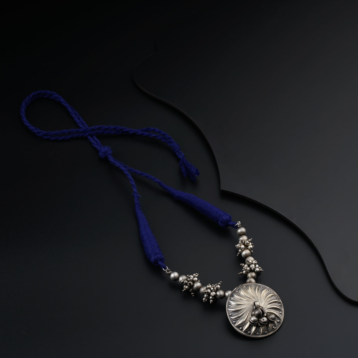 Handmade silver Bead Necklace