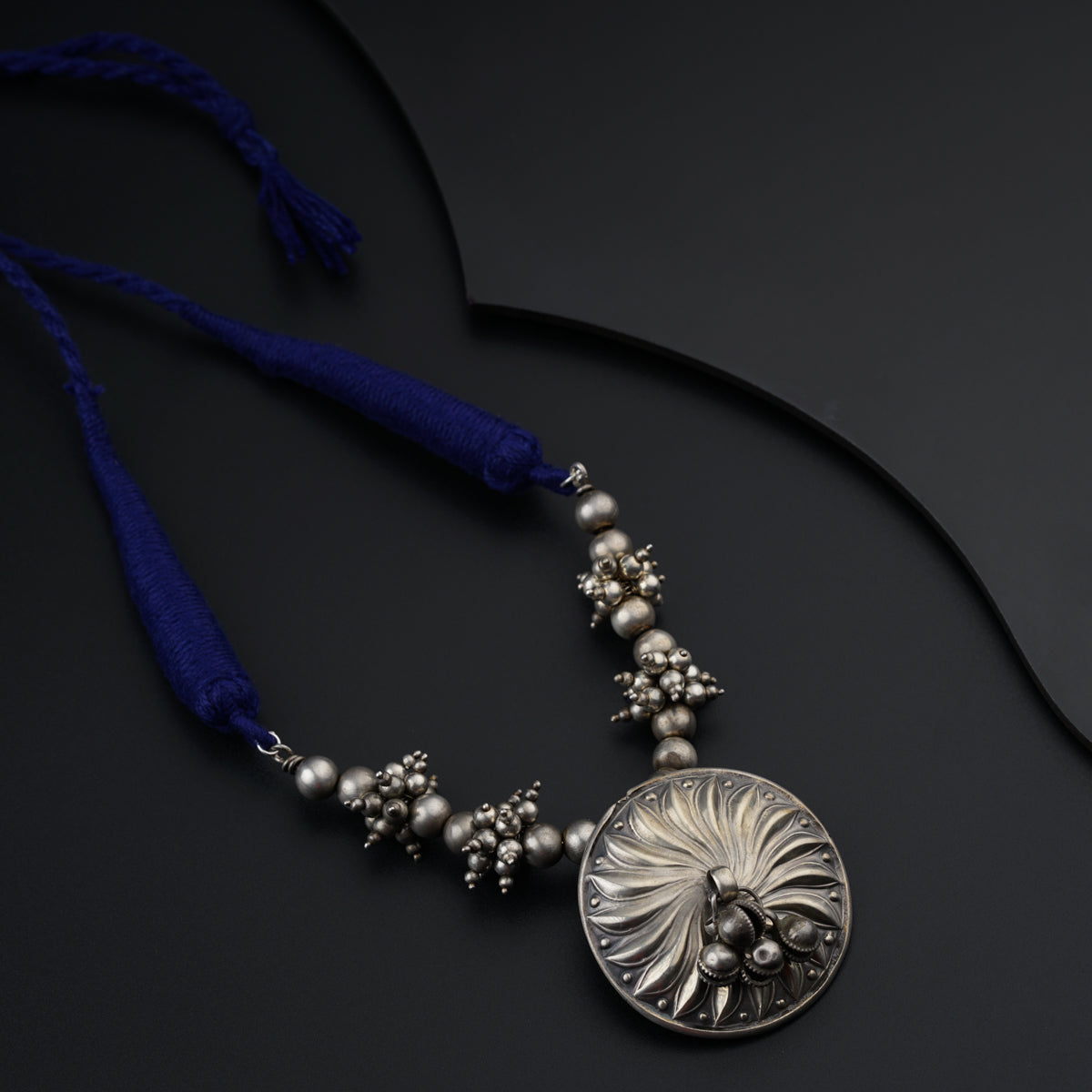 Handmade silver Bead Necklace
