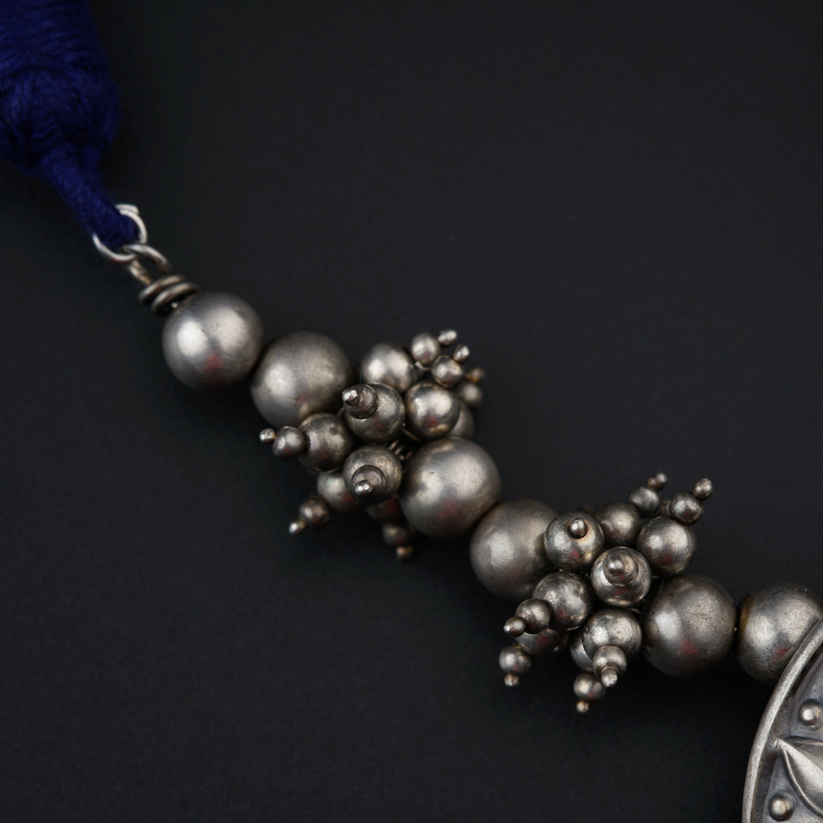 Handmade silver Bead Necklace