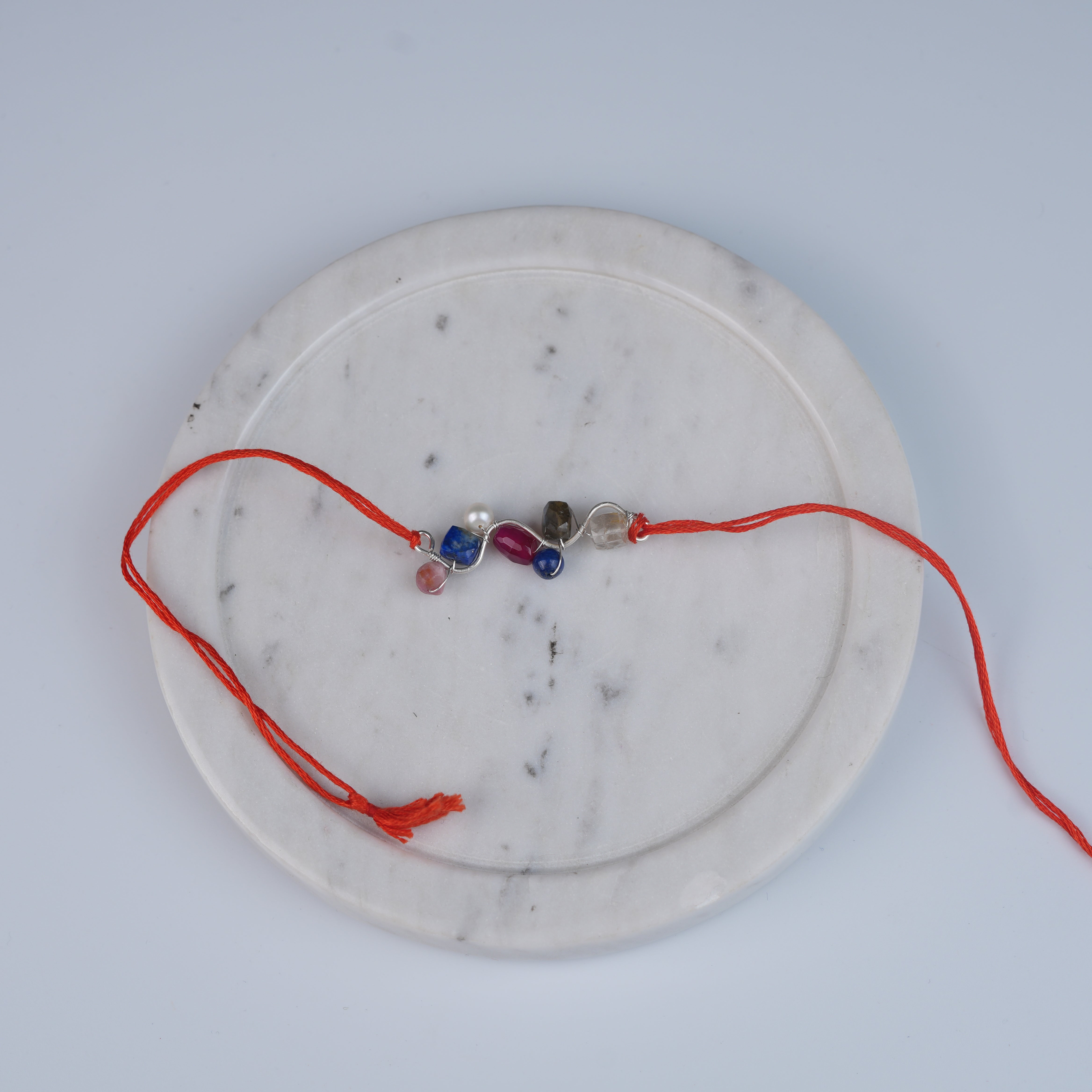 Multicolour Stone Wrapped Rakhi (Project Handmade)