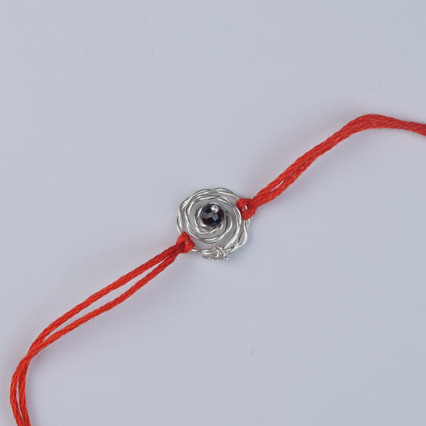 Black Spinel & Rose Rakhi (Project Handmade)