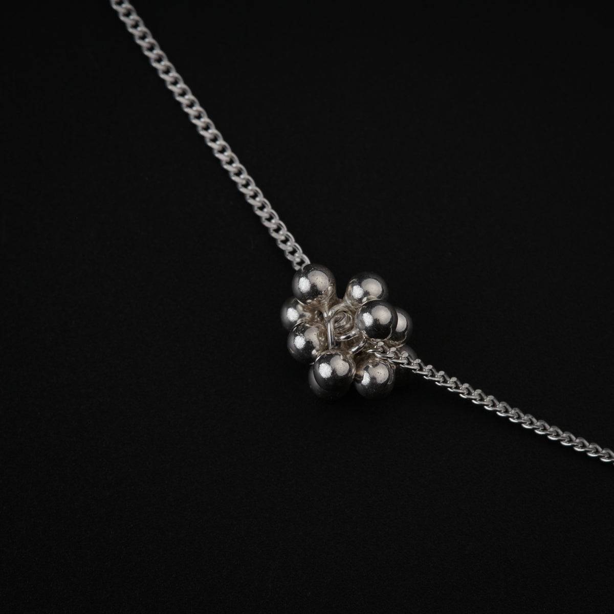 Traditional ghungroo silver necklace design