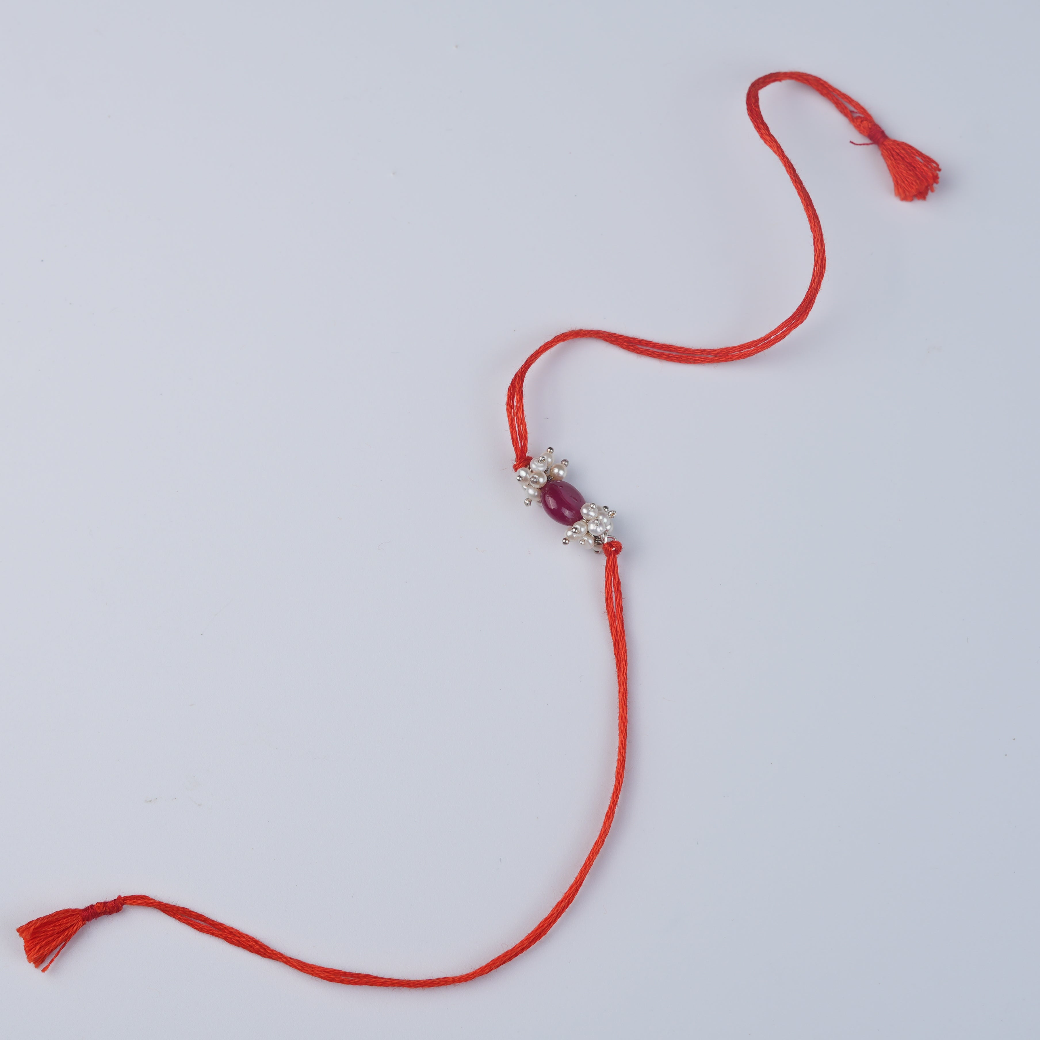 Ruby & Pearl Bunch Rakhi (Project Handmade)