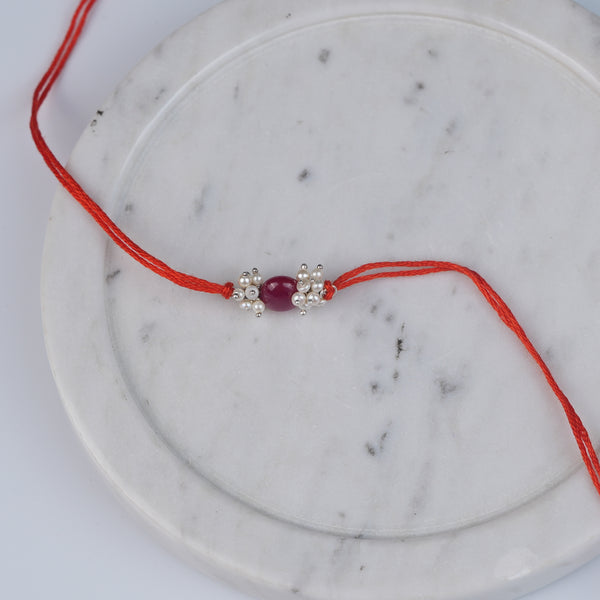 Ruby & Pearl Bunch Rakhi (Project Handmade)