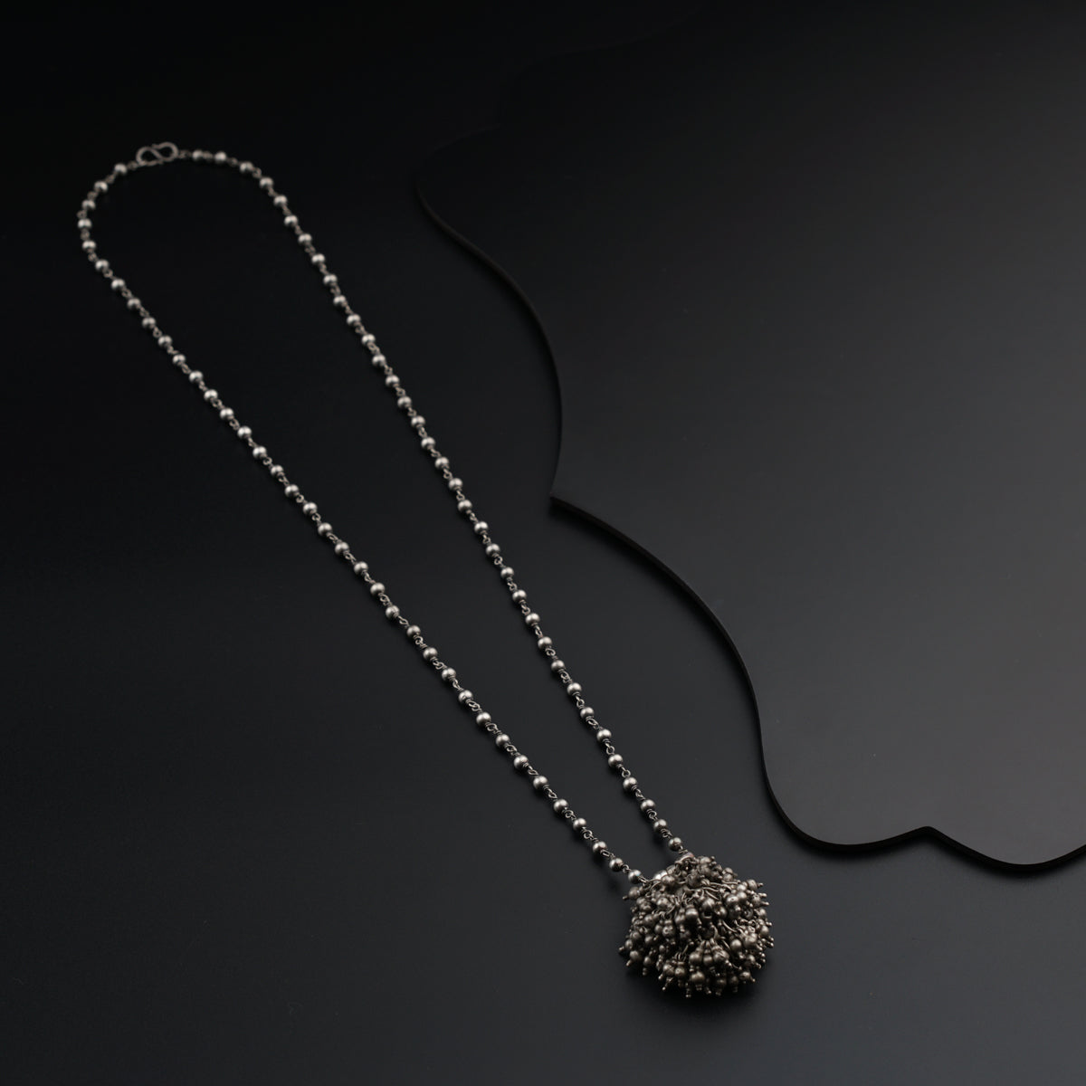 Antique Necklace with Silver Beads