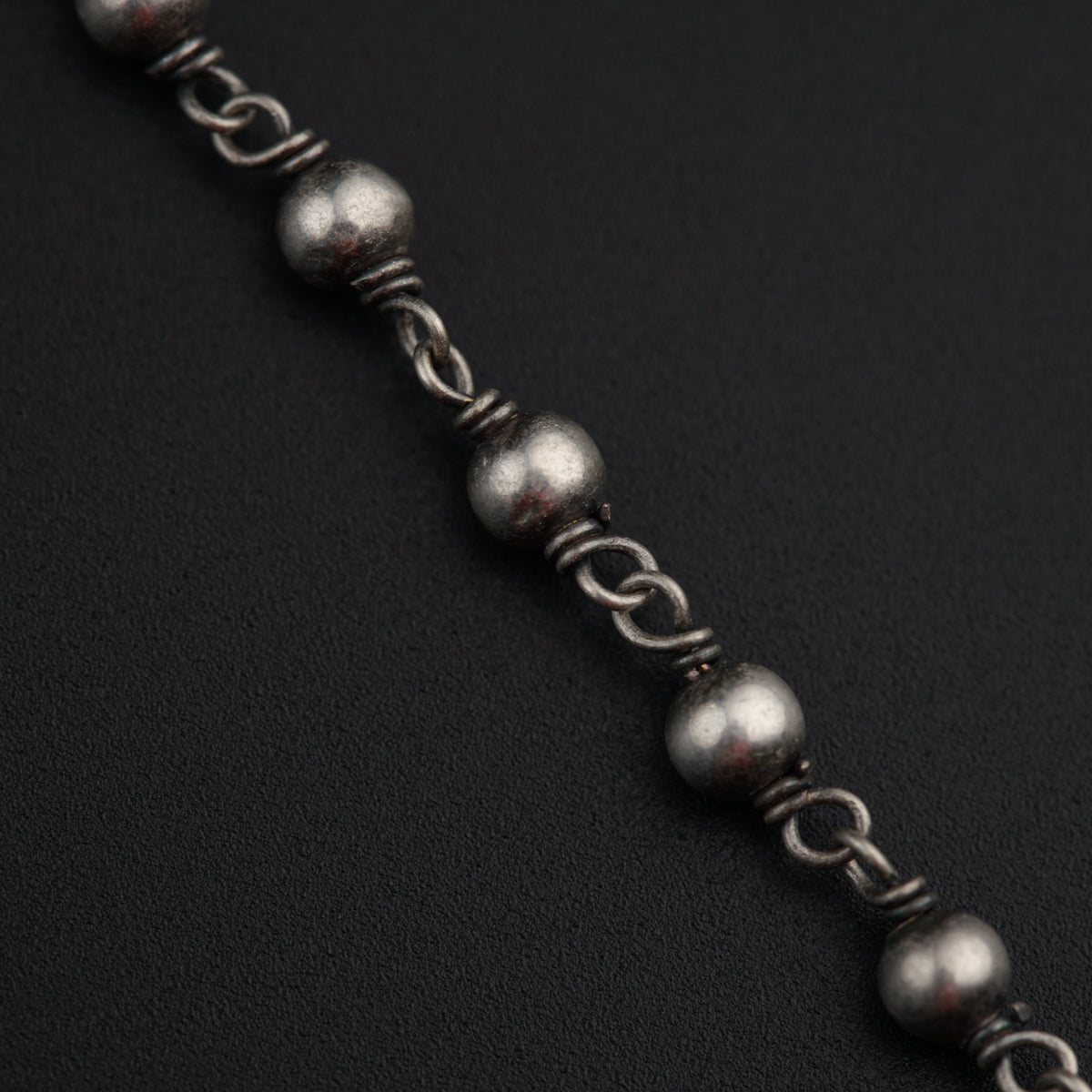 Antique Necklace with Silver Beads