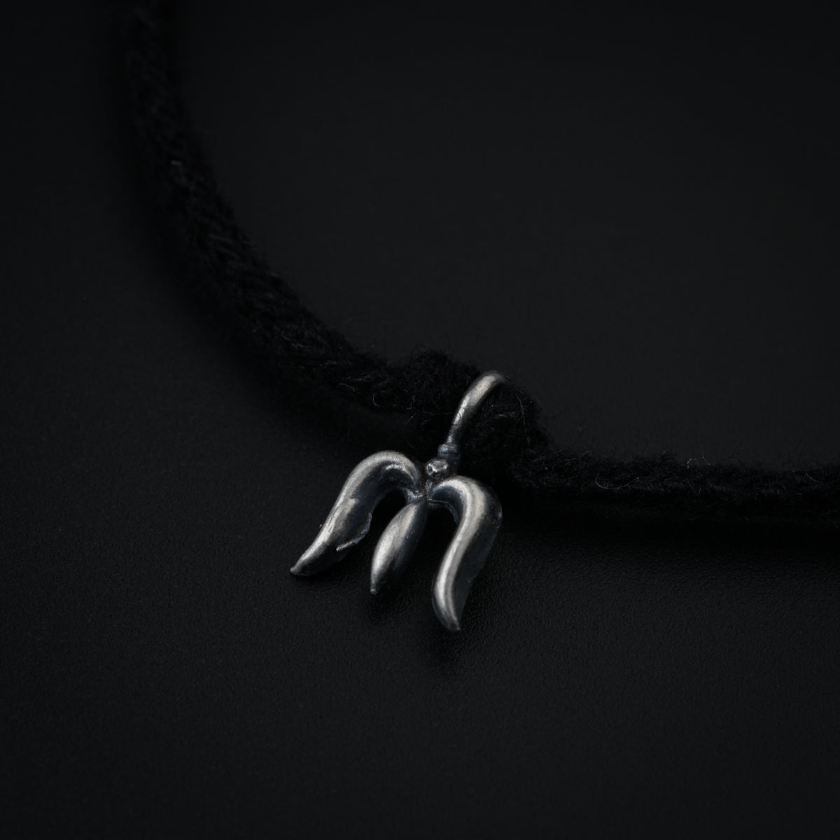 Silver Trishul Anklet