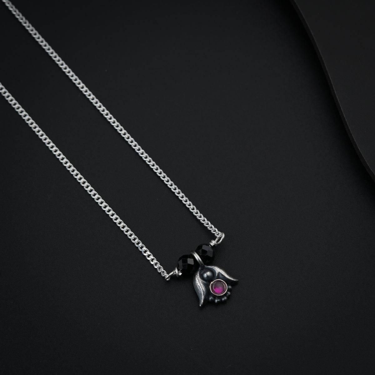 Silver Flower Bud Mangalsutra