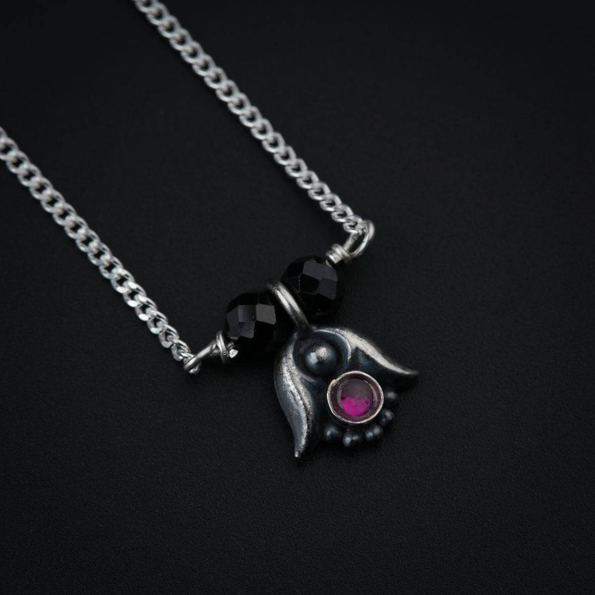 Silver Flower Bud Mangalsutra