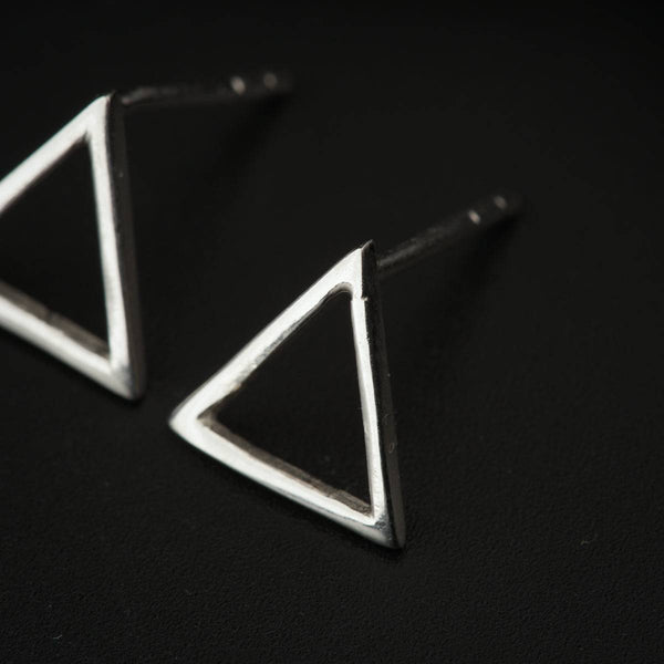 Tiny Silver Triangle Studs | 92.5 Silver
