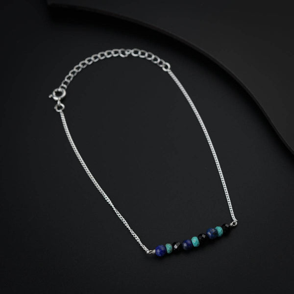 Silver Chain Evil Eye Anklet