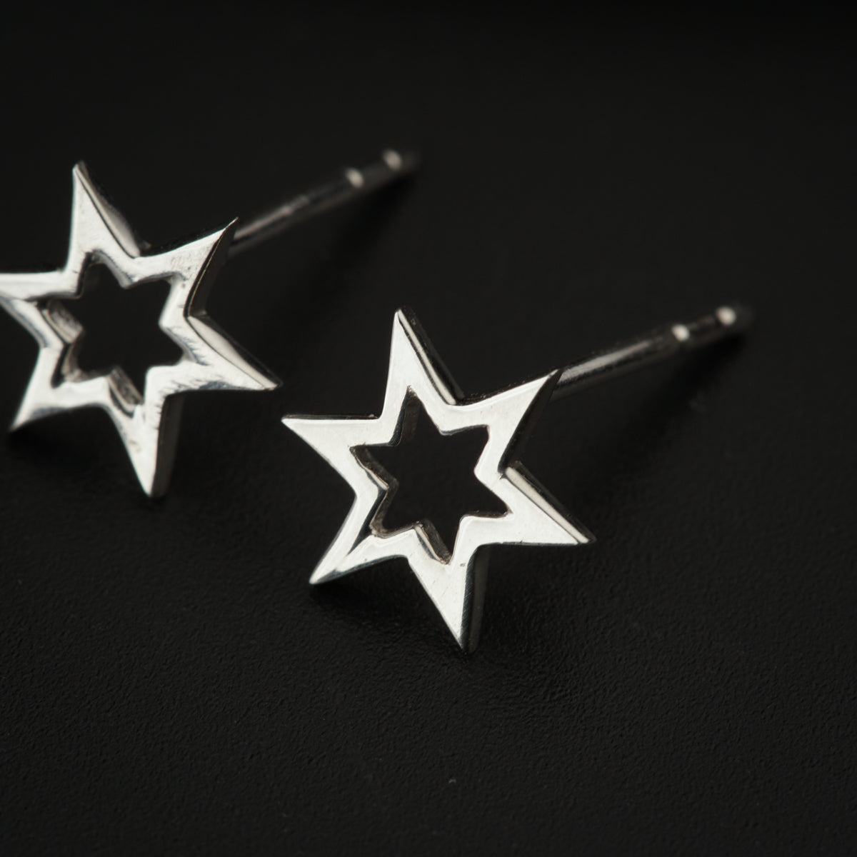 Tiny Silver Star Studs