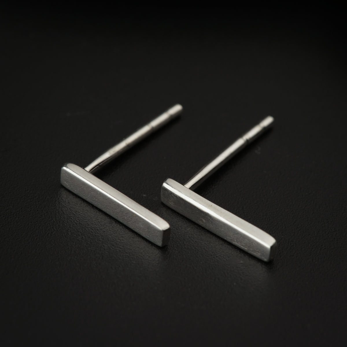 Tiny Silver Line Studs | 92.5 Silver