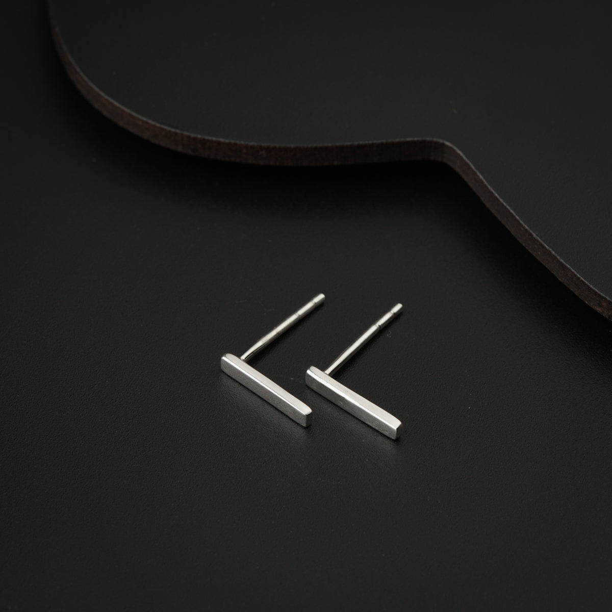 Tiny Silver Line Studs | 92.5 Silver