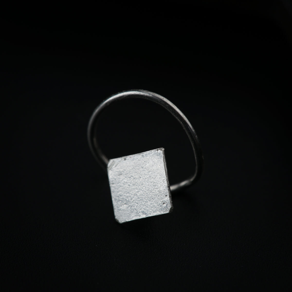 Silver Tiny Plain Square Nose pin